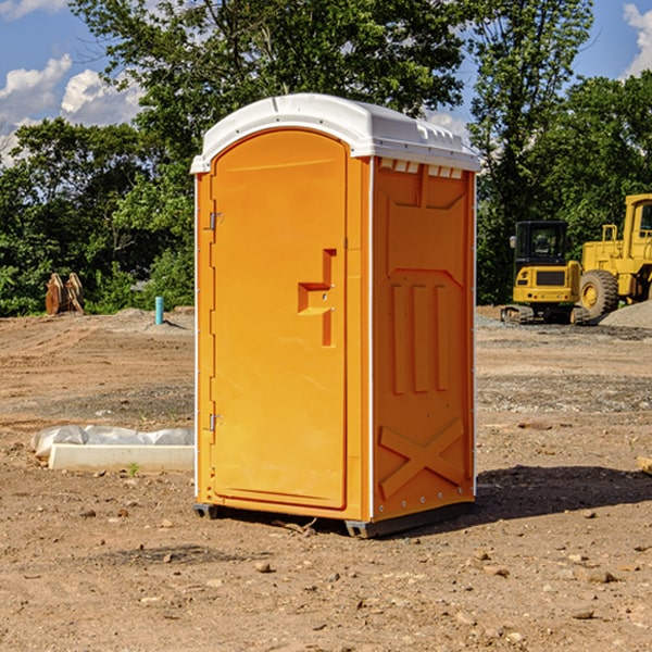 how often are the porta potties cleaned and serviced during a rental period in Agawam